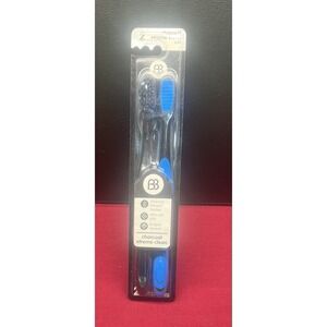 Brush Buddies~ Charcoal‎ Infused Toothbrushs - Soft Bristle Blue